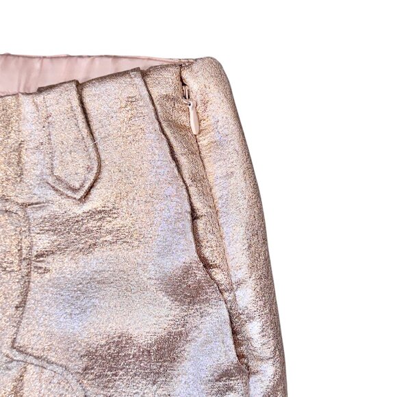 Blue B Boutique Metallic Pink Retro Western Barbiecore Shimmer Pants Women's M - Picture 5 of 7